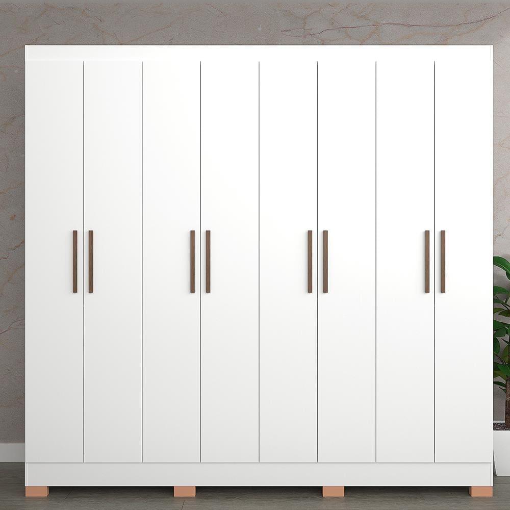 Guarda-Roupa Bartira Porto com 8 Portas e 4 Gavetas - 219,2 de largura - 8
