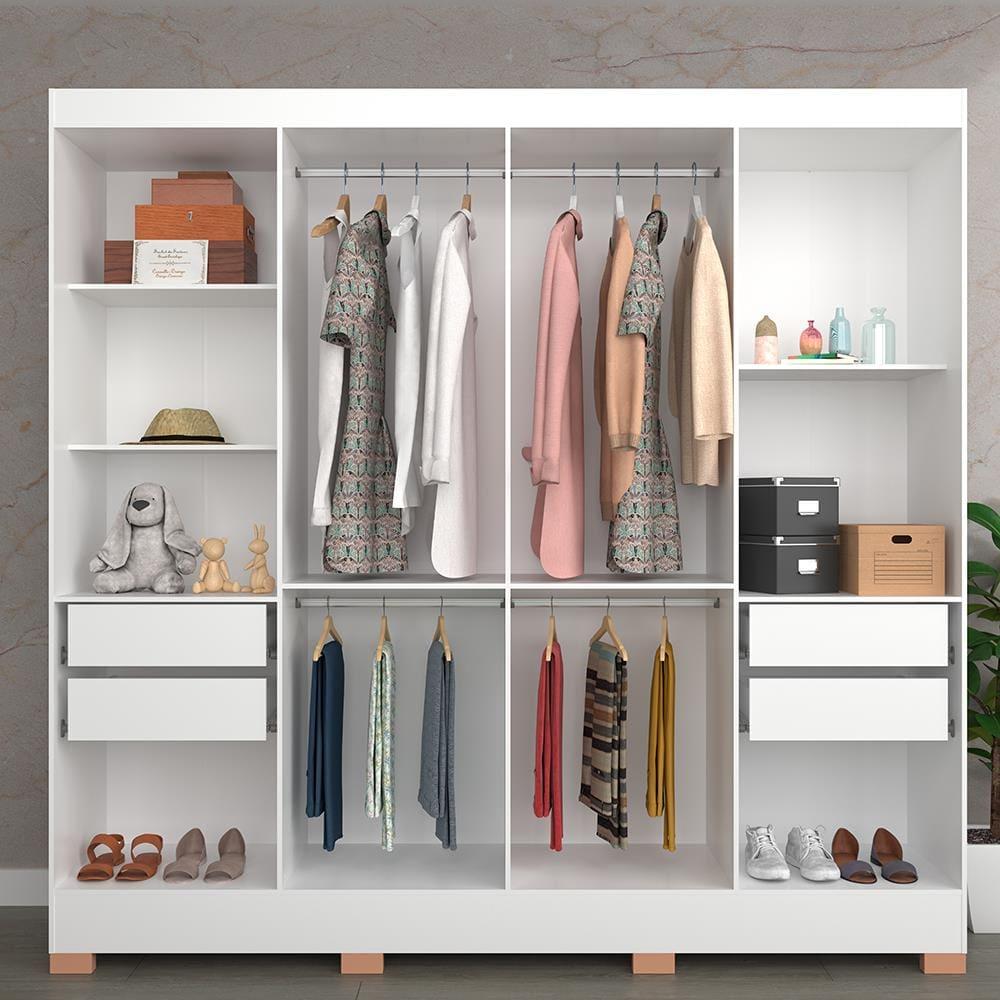 Guarda-Roupa Bartira Porto com 8 Portas e 4 Gavetas - 219,2 de largura - 9