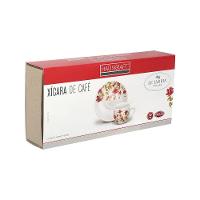 Jogo de Xícaras de Café HausKraft Le Jardin em Porcelana com Pires 90ml – 6 Peças - 3