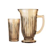 Conjunto de Jarra e Copos Hauskraft em Vidro Melina Âmbar – 7 Peças - 2