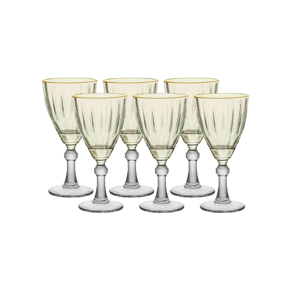 Conjunto de Taças para Água/Vinho Hauskraft Dominic em Vidro 275 ml Verde - 6 Peças - 1