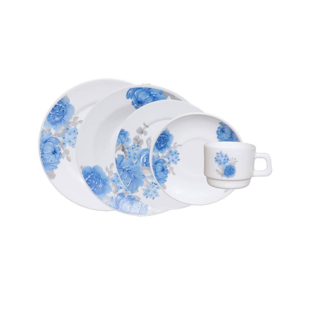 Aparelho de Jantar 20 peças Hauskraft em Opaline Recanto – Floral - 1