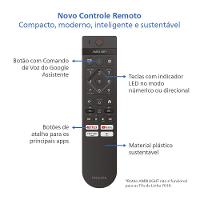 Smart TV LED 65" Ultra HD 4K Philips 65PUG7019/78 com Google TV, Comando de Voz, Wi-Fi, Entradas HDMI e USB - 7