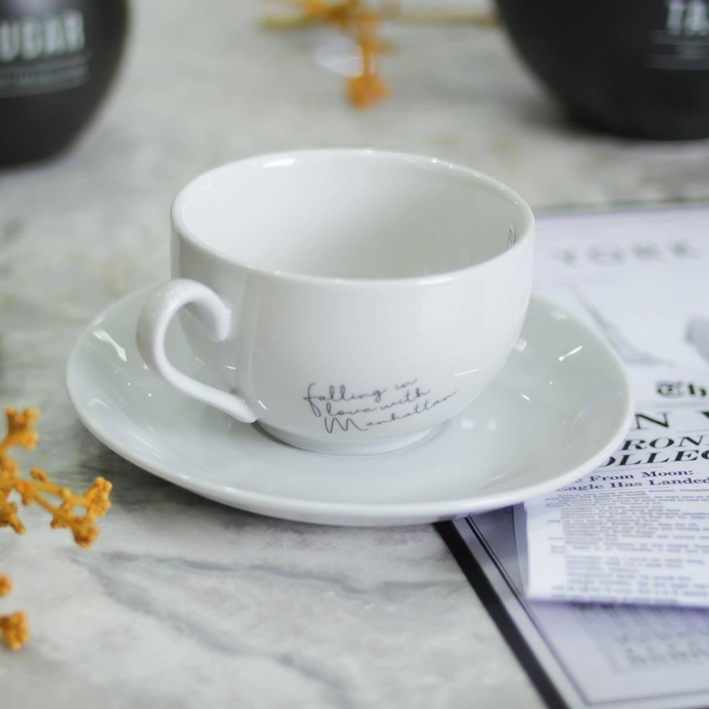 Jogo de Xícaras para Chá Hauskraft Manhattan em Porcelana 160 ml Branca - 6 Peças - 6