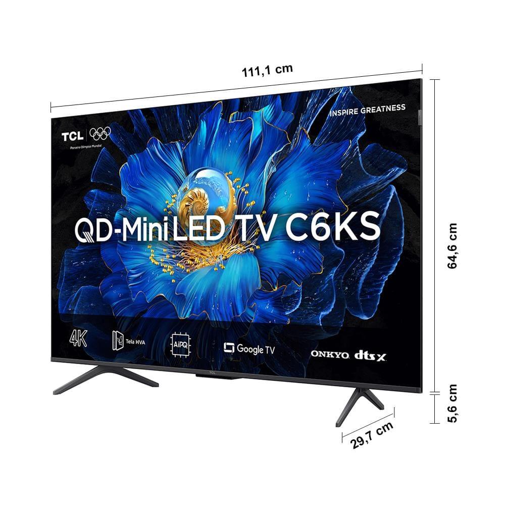 Smart TV TCL 50" 4K QD-Mini Led 50C6KS 60Hz com Sistema Operacional Google TV - 7