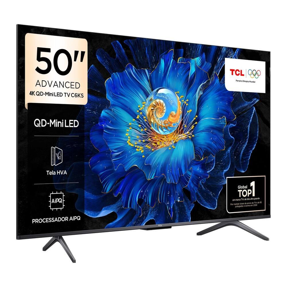 Smart TV TCL 50" 4K QD-Mini Led 50C6KS 60Hz com Sistema Operacional Google TV - 12