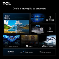 Smart TV TCL 50" 4K QD-Mini Led 50C6KS 60Hz com Sistema Operacional Google TV - 19