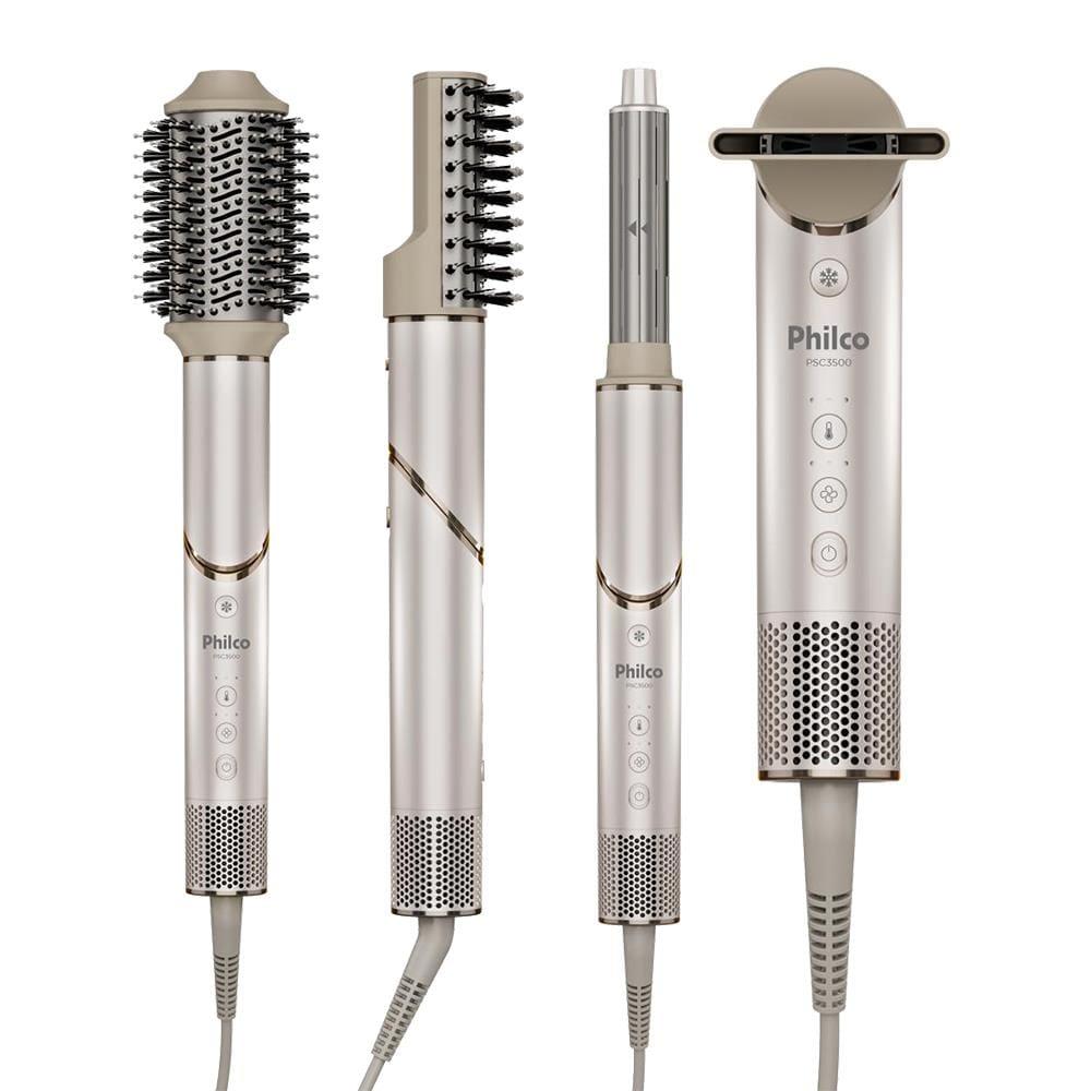 Secador de Cabelos Philco PSC3500 4 em 1 Dobrável Íon Tourmaline 3 Temperaturas + 3 Velocidades 1450W Dourado - 6
