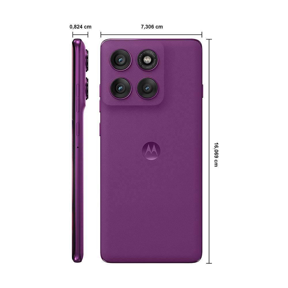 Smartphone Motorola Edge 60 Pro 6.7” 256GB 5G 120Hz pOLED Câmera 50MP Sony LYTIA 700C Violeta - 7