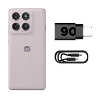 Smartphone Motorola Edge 60 Pro 5G Rosa 512GB, 12GB RAM + 12GB Ram Boost, Tela 6.7" 120Hz, Câmera Sony LYTIA 700C 50MP e Dimensity 8350 Extreme