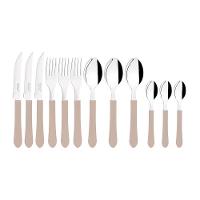 Conjunto de Panelas Tramontina Sicilia com Revestimento Starflon Excellent Vermelho – 5 Peças + Faqueiro 12 Peças Tramontina Leme - Cinza - 3