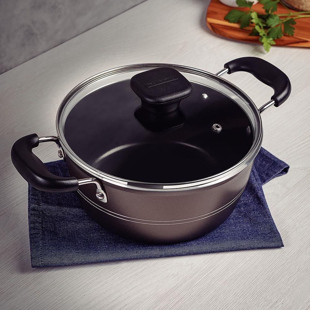 Caçarola Tramontina Sicília em Alumínio com Revestimento Interno e Externo Antiaderente Starflon Excellent 24cm - Avelã - 2