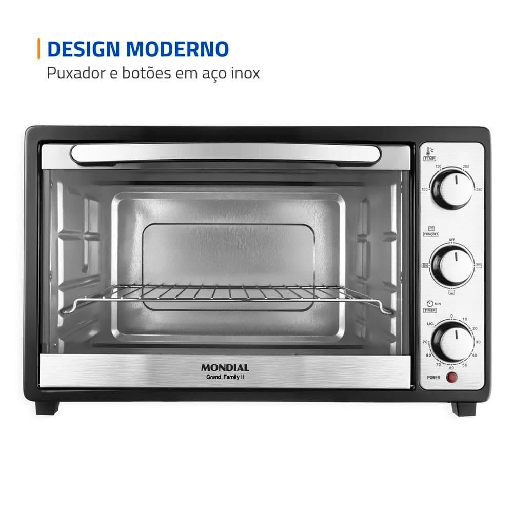 Forno Elétrico Mondial Line Grand Family II FRN-52 com 52 Litros – Preto - 6