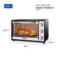Forno Elétrico Mondial Line Grand Family II FRN-52 com 52 Litros – Preto - 9