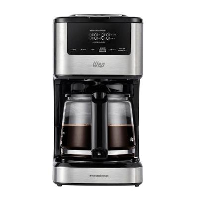 Cafeteira Elétrica Digital Wap Aroma WCD 1500 com capacidade de até 38 Xícaras – Inox/Preto