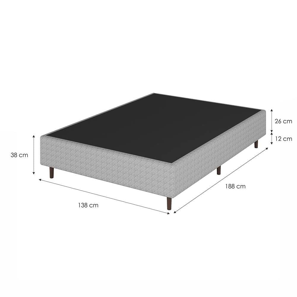 Base Cama Box Casal Umaflex Loreto A26 Cinza - 4
