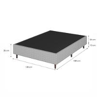 Base Cama Box Casal Umaflex Loreto A26 Cinza - 4