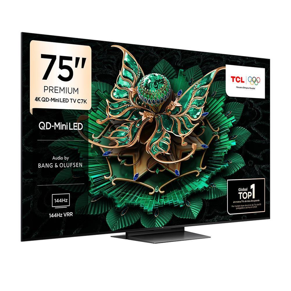 Smart TV 75" TCL 75C7K 4K QD-Mini Led 144Hz com Sistema Operacional Google TV - 2