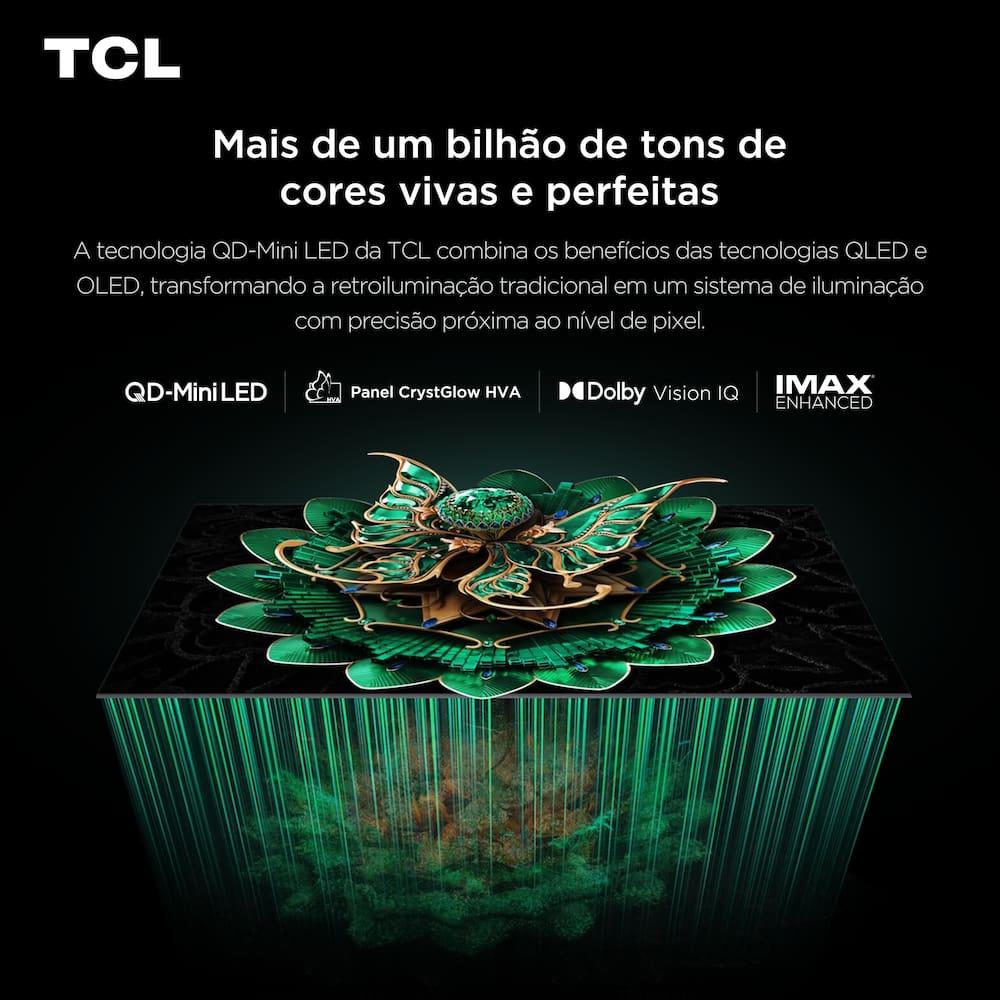 Smart TV TCL 65”4K QD-Mini Led 65C7K 144Hz com Sistema Operacional Google TV - 13