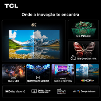 Smart TV TCL 65”4K QD-Mini Led 65C7K 144Hz com Sistema Operacional Google TV - 12
