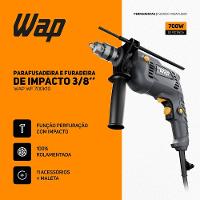 Parafusadeira e Furadeira de Impacto 3/8" (10mm) Wap 700K10 com Acessórios - 6