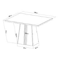 Mesa de Jantar 4 Cadeiras Viero Lumina Estofada Veludo - 4