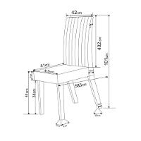 Mesa de Jantar 6 Cadeiras Viero Lumina Estofada Veludo - 3
