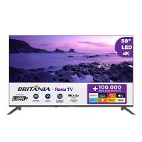 Smart TV 50" Britânia Ultra HD LED BTV50VA4REGB com Sistema Operacional Roku TV, Dolby Audio, Processador Quad-Core, Entradas USB e HDMI - 1