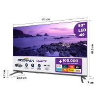 Smart TV 50" Britânia Ultra HD LED BTV50VA4REGB com Sistema Operacional Roku TV, Dolby Audio, Processador Quad-Core, Entradas USB e HDMI - 9