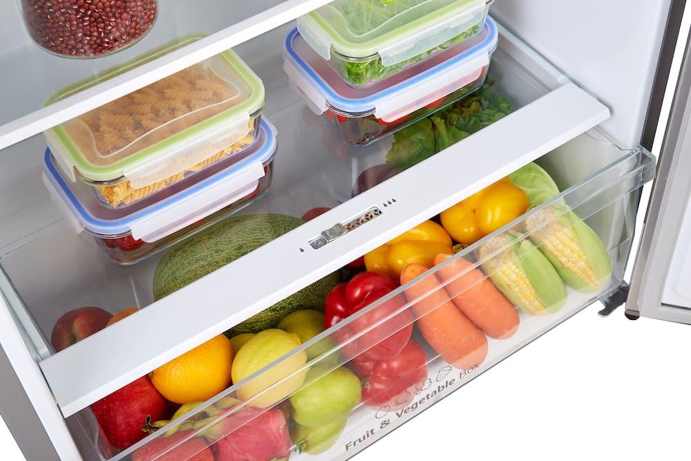 Geladeira Hisense Frost Free 466L Duplex Inverter RT3N461 Portas Planas Prateleiras de Vidro Econômica Inox - 14