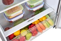 Geladeira Hisense Frost Free 466L Duplex Inverter RT3N461 Portas Planas Prateleiras de Vidro Econômica Inox - 14