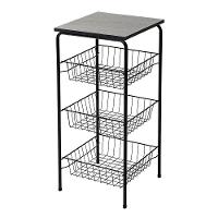 Fruteira Utimil com 3 Cestos - Preta - 1