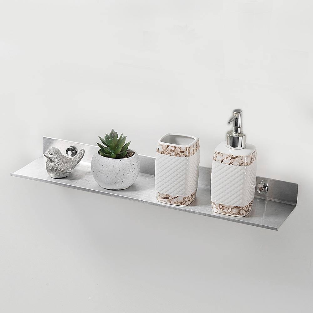 Prateleira Utimil em Alumínio Anodizado Cromado – 50cm - 3