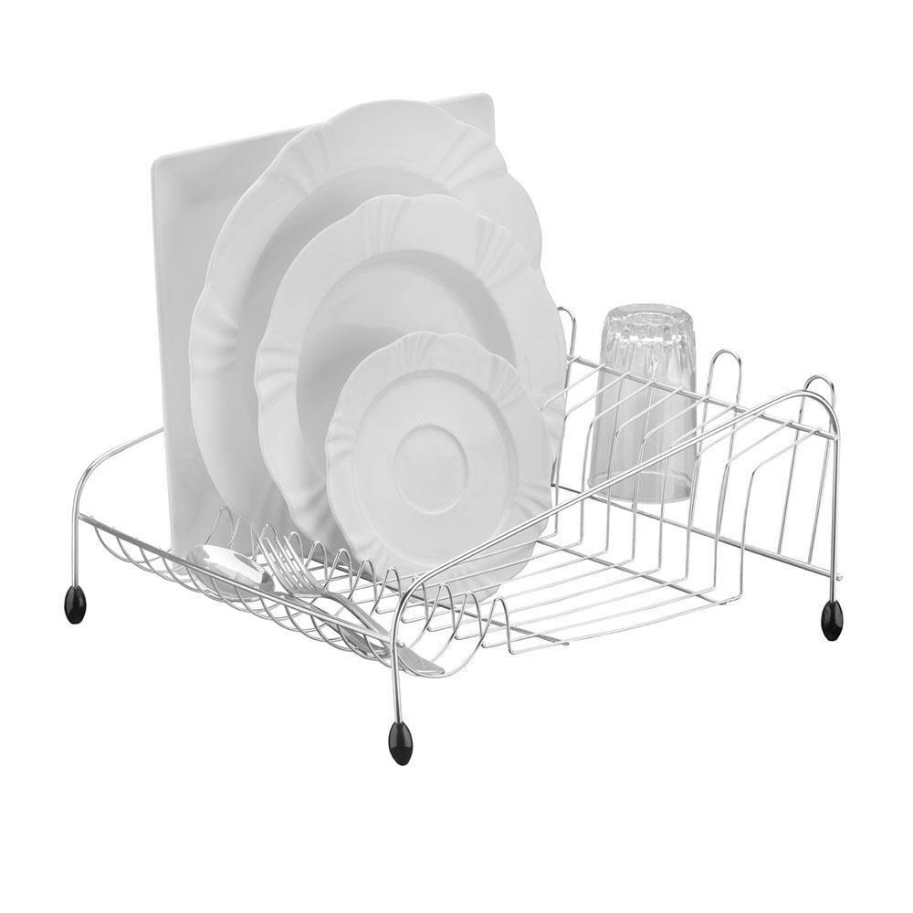 Escorredor de Louças para 12 Pratos Utimil em Aço Cromado - 2