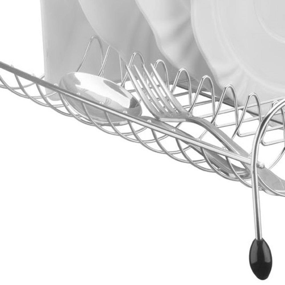 Escorredor de Louças para 12 Pratos Utimil em Aço Cromado - 4