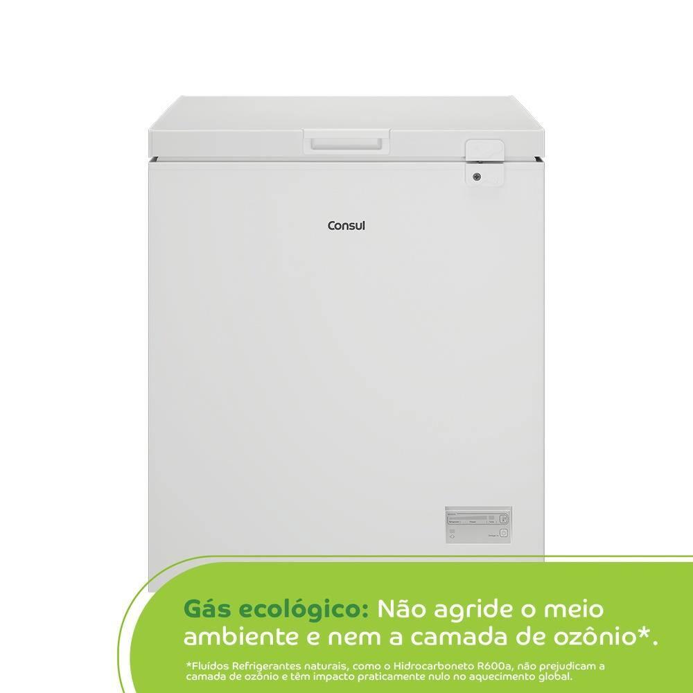 Freezer Horizontal 142L Consul CHA14AB Luz de LED Econômico Painel Eletrônico Gás Ecológico Branco - 5
