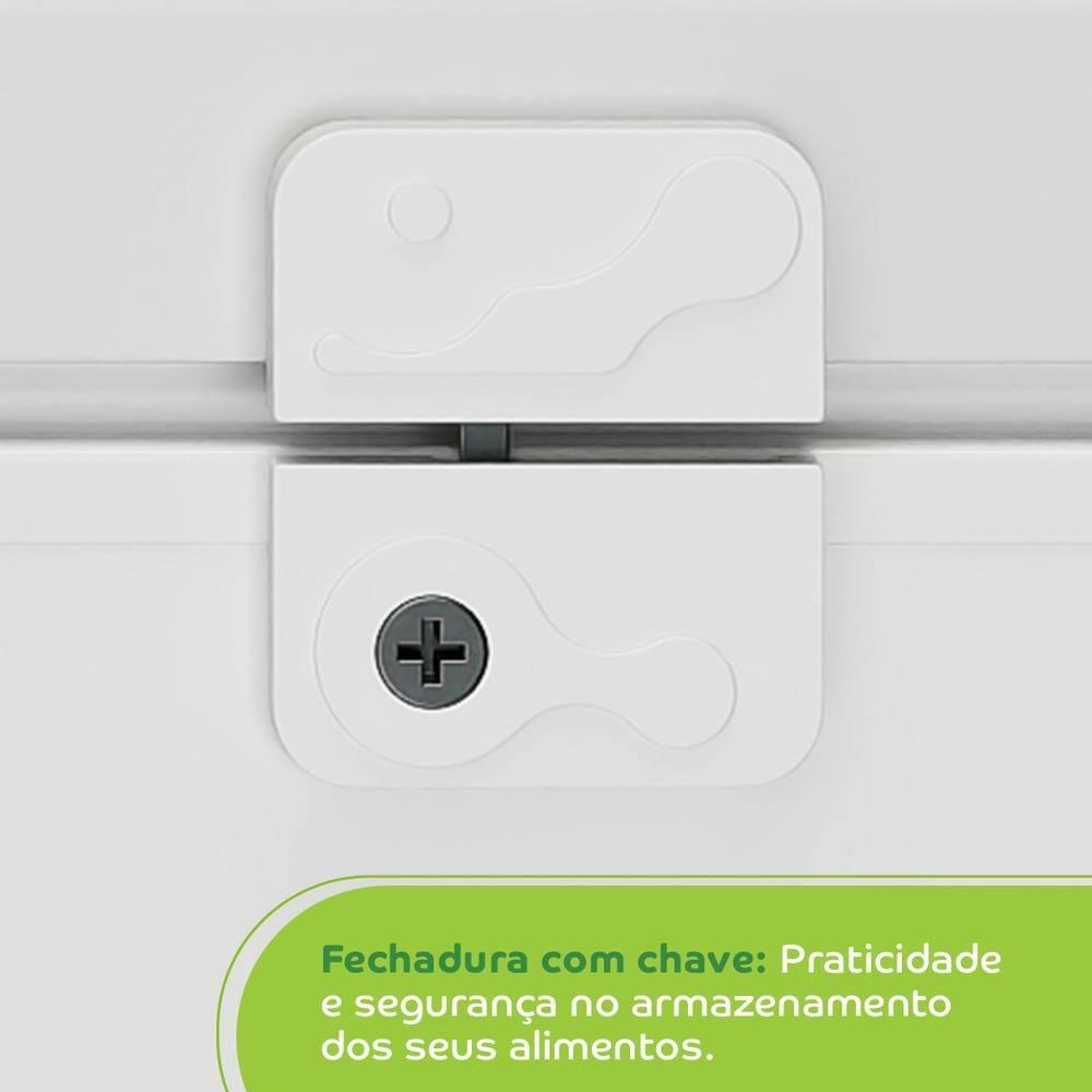 Freezer Horizontal 142L Consul CHA14AB Luz de LED Econômico Painel Eletrônico Gás Ecológico Branco - 6