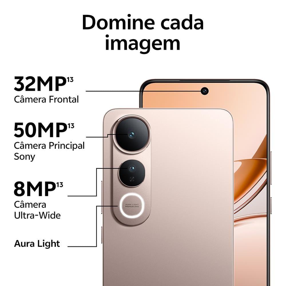 Smartphone JOVI V50 Lite 5G Ouro Titânio 256GB, 8GB RAM, Dimensity 6300, Tela AMOLED 6.77" 120Hz, Câmera Traseira 50MP, Android 15 e IP65 - 4