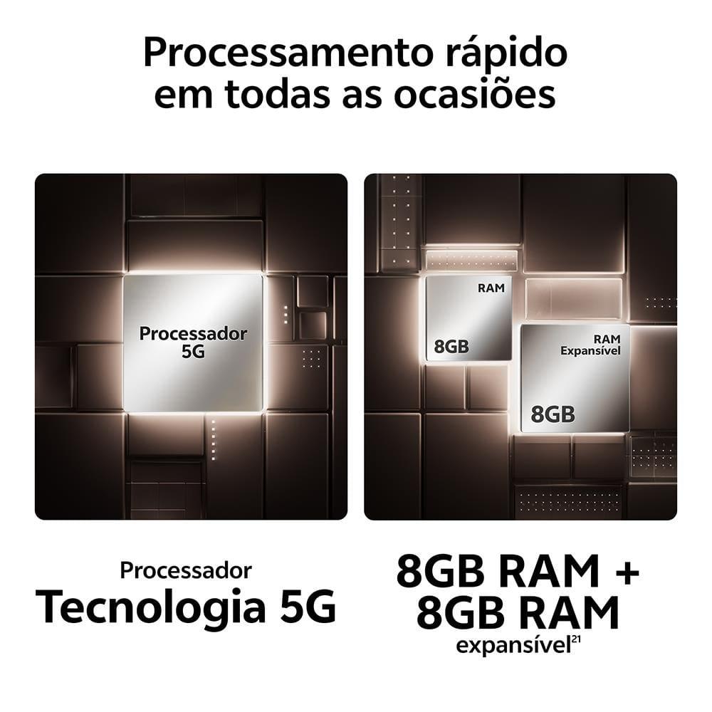 Smartphone JOVI V50 Lite 5G Ouro Titânio 256GB, 8GB RAM, Dimensity 6300, Tela AMOLED 6.77" 120Hz, Câmera Traseira 50MP, Android 15 e IP65 - 7