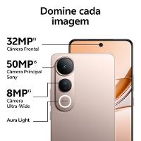 Smartphone JOVI V50 Lite 5G Ouro Titânio 256GB, 8GB RAM, Dimensity 6300, Tela AMOLED 6.77" 120Hz, Câmera Traseira 50MP, Android 15 e IP65