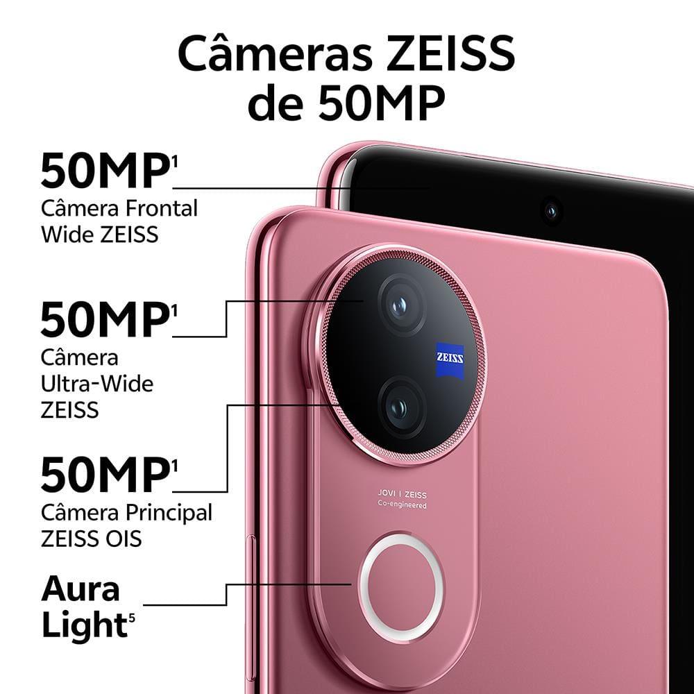 Smartphone JOVI V50 5G Vermelho Âncora 512GB, 12GB RAM, Snapdragon 7 Gen3, Tela 6.77” Amoled 120Hz, Câmera Dupla 50MP, Android 15 e IP69 - 3