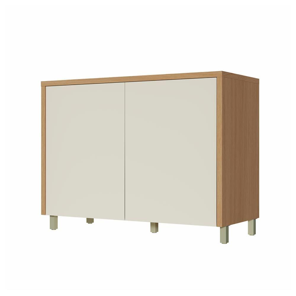 Balcão Nesher Condessa com 2 Portas e 1 Prateleira - 120cm de largura - Carvalho/Greige - 2