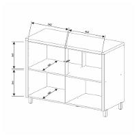 Balcão Nesher Condessa com 2 Portas e 1 Prateleira - 120cm de largura - Carvalho/Greige - 8