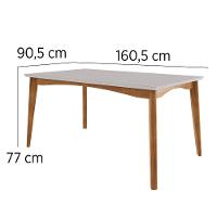 Mesa de Jantar Retangular Nesher Monalisa com 160 cm de Largura - 2