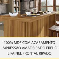 Painel de Ilha Nesher em MDF 15mm - 200cm de largura – Freijó - 7
