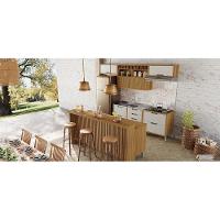 Painel de Ilha Nesher em MDF 15mm - 200cm de largura – Freijó - 9