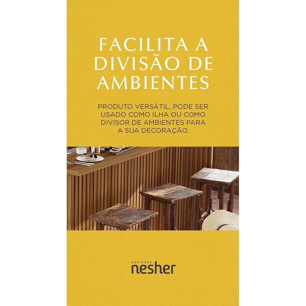 Painel de Ilha Nesher em MDF 15mm - 120cm de largura – Freijó - 5