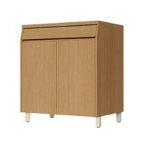 Balcão Nesher Simone Mendes com 2 Portas, 1 Gaveta e 1 Prateleira - 80cm de largura - Carvalho/Greige - 1