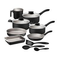 Jogo de Panelas Tramontina Linz 10 Peças Starflon Max Tampas de Vidro Preto - 1