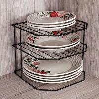 Suporte Triplo para Pratos Utimil PR579 Preto 23x25x25cm Aço Epóxi Brilhante 3 Níveis Organização - 1